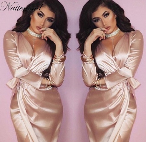 Kim Kardashian Satin Dress